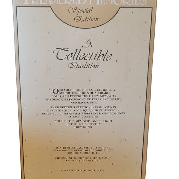 Treasured Memories 12" Porcelain Doll 1991 Special Edition ACM in Original Box - Picture 8 of 16
